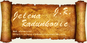 Jelena Radunković vizit kartica